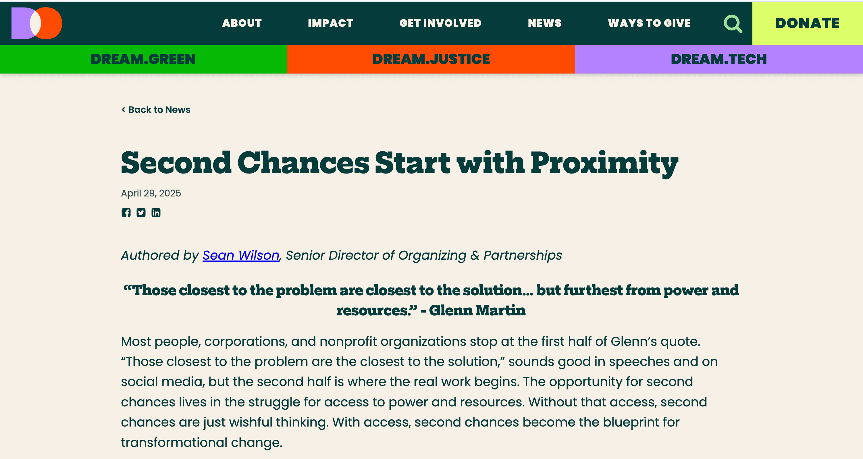 Second Chances Start with Proximity